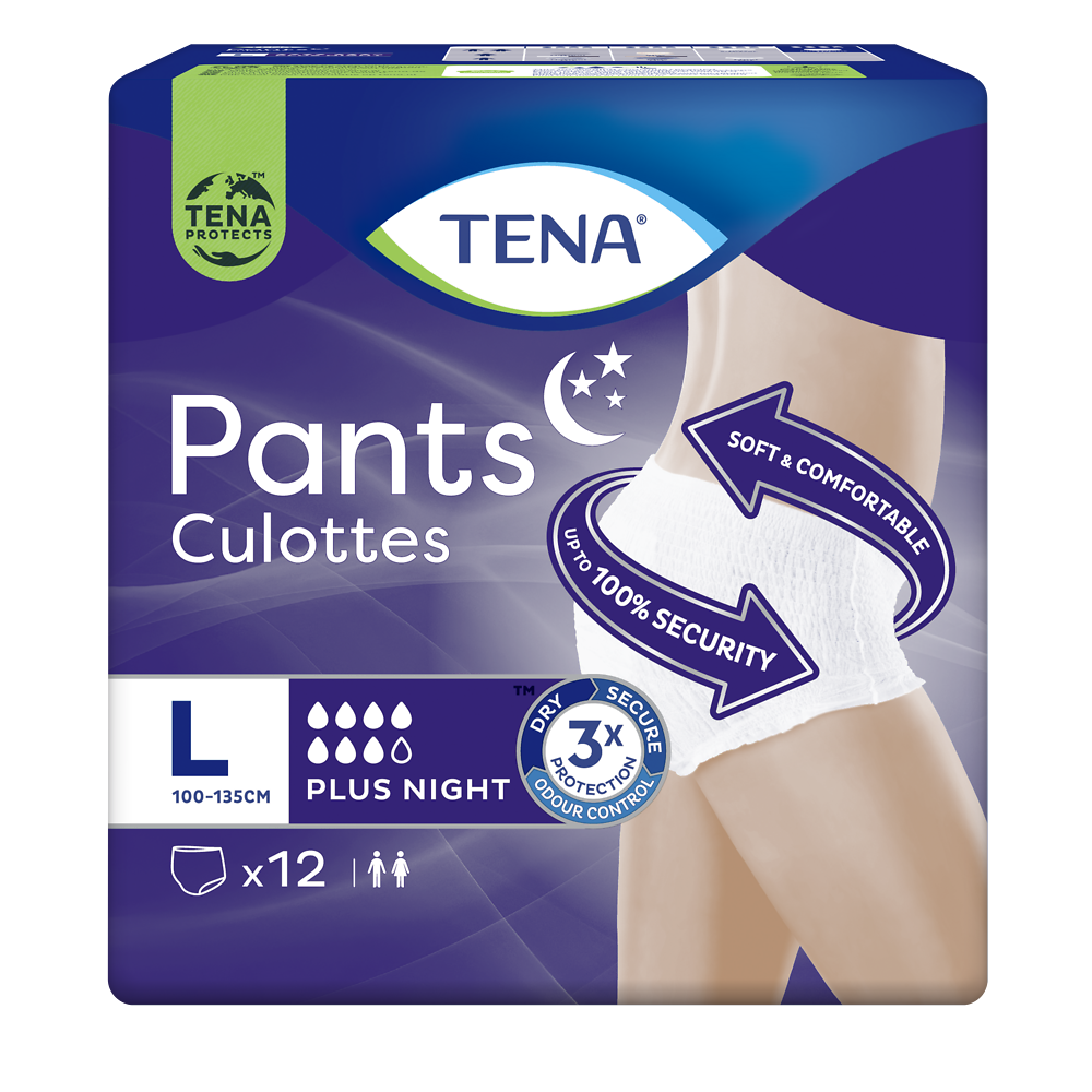 Culottes incontinence pants plus night - Taille L - TENA LADY, x12