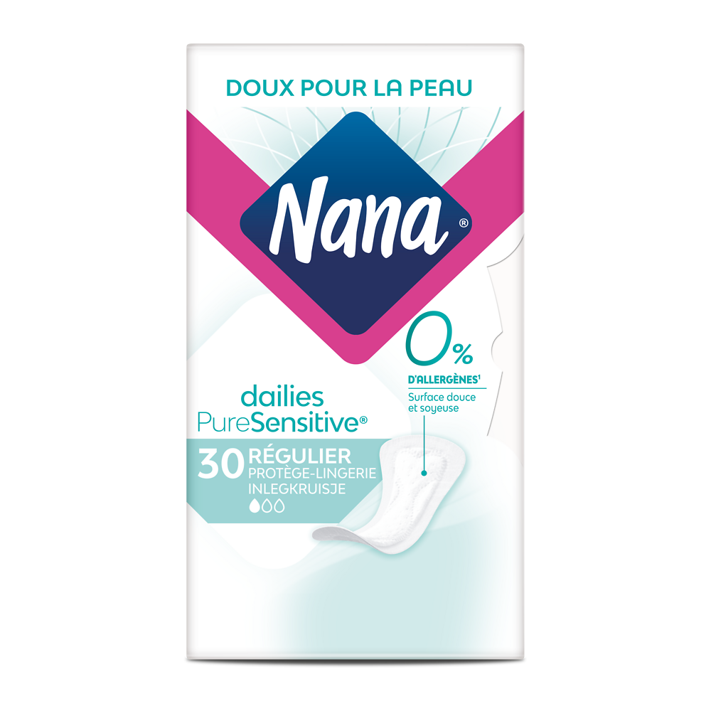 Protège lingerie quotidien pure sensitive normal 0% allergène NANA, x30