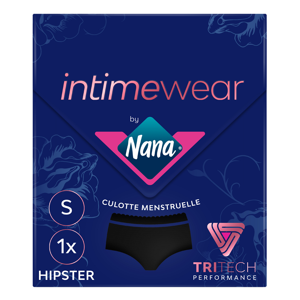 Culotte menstruelle NANA hipster noir taille S