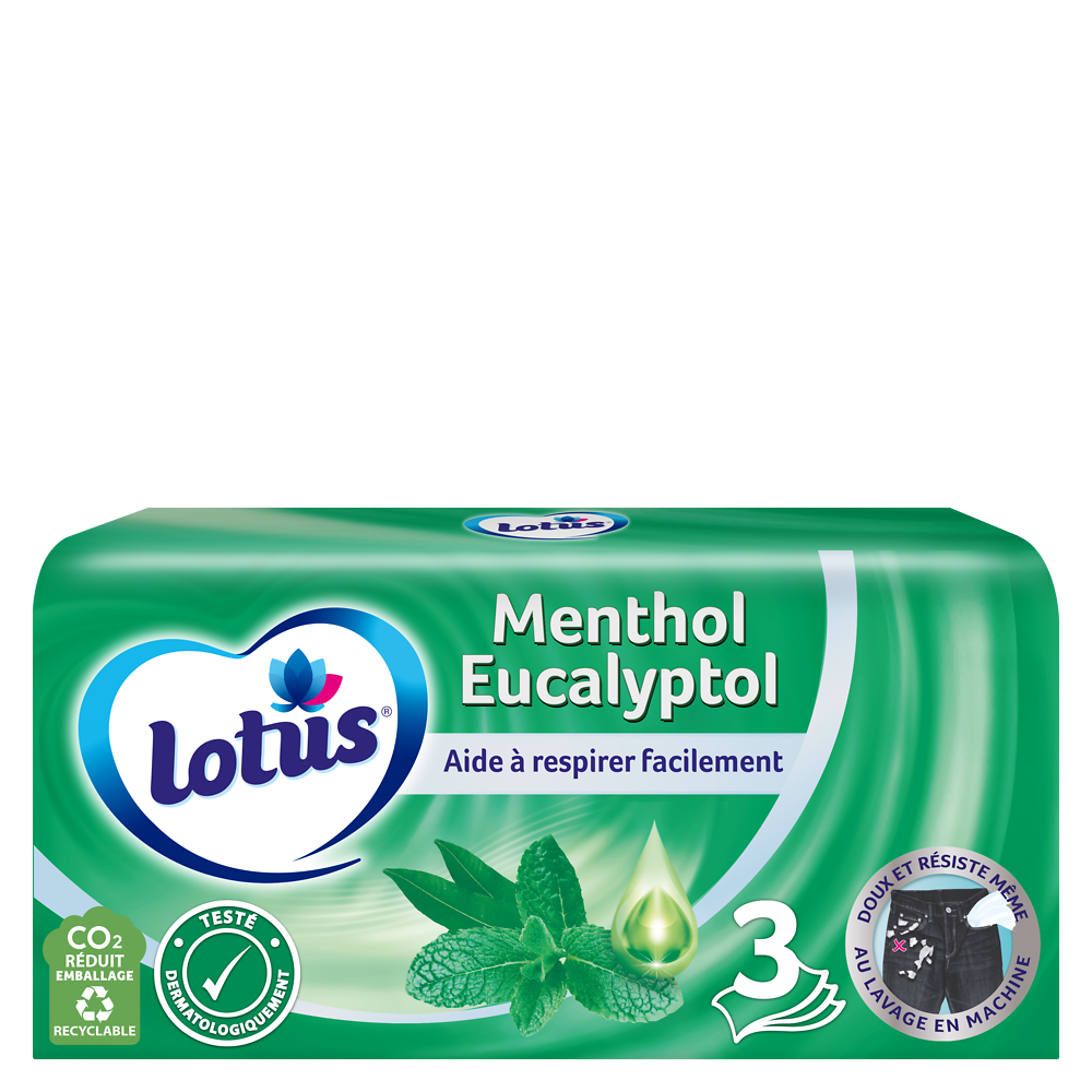 Mouchoirs menthol Lotus boîte x72