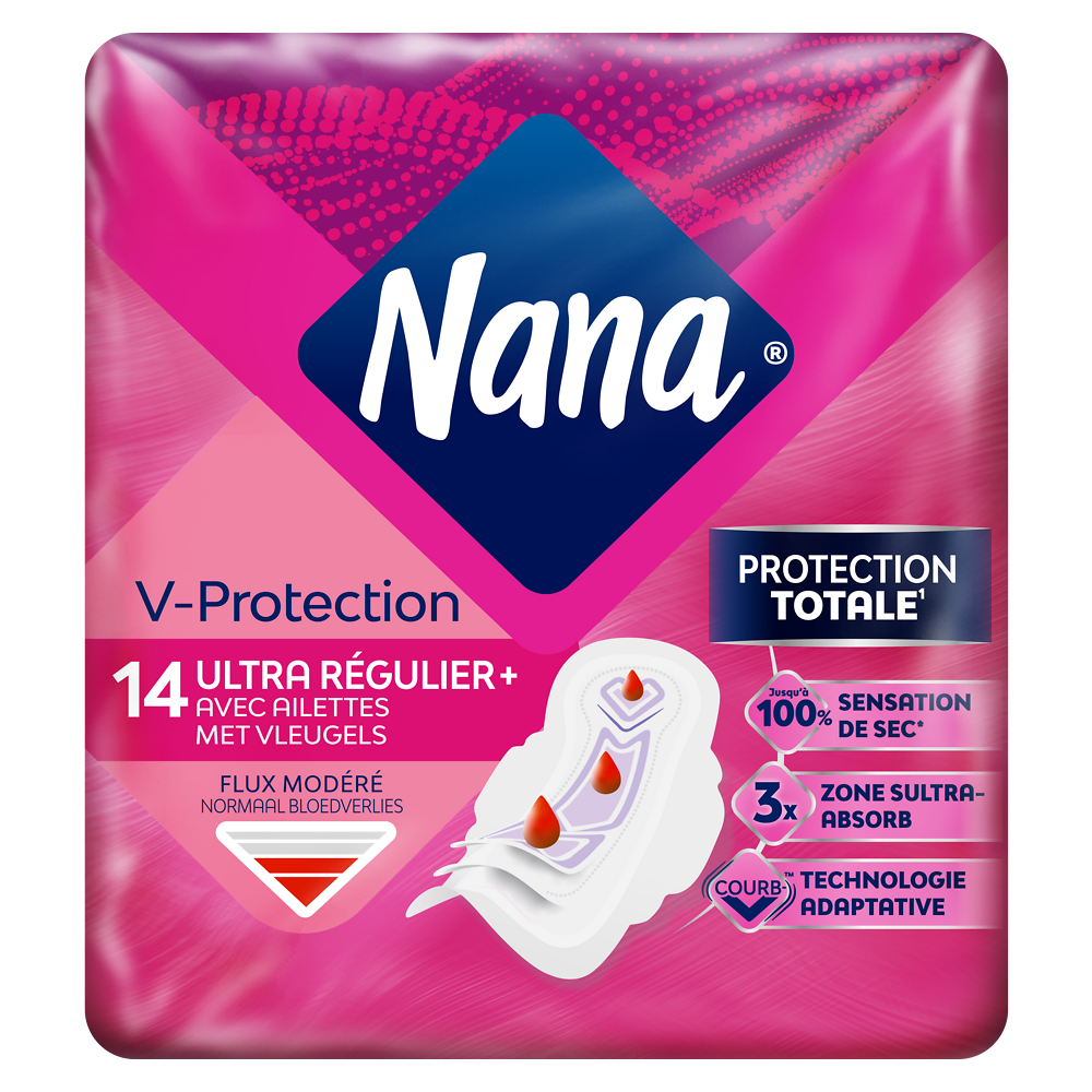 Serviettes hygiéniques ultra régulier plus NANA x14