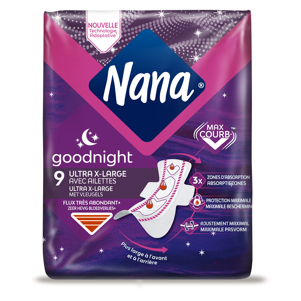 Serviettes ultra goodnight extra large NANA x9