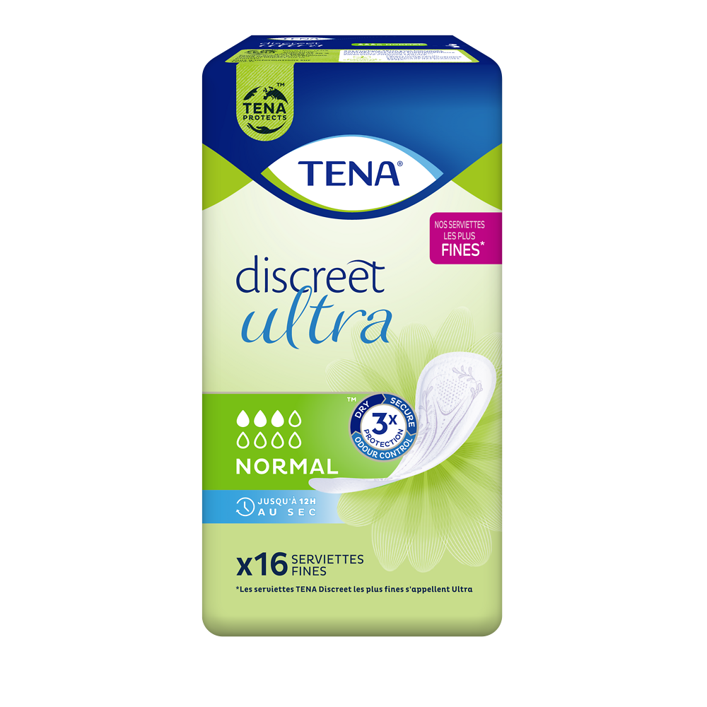 Serviettes Discreet Ultra Normal TENA x16