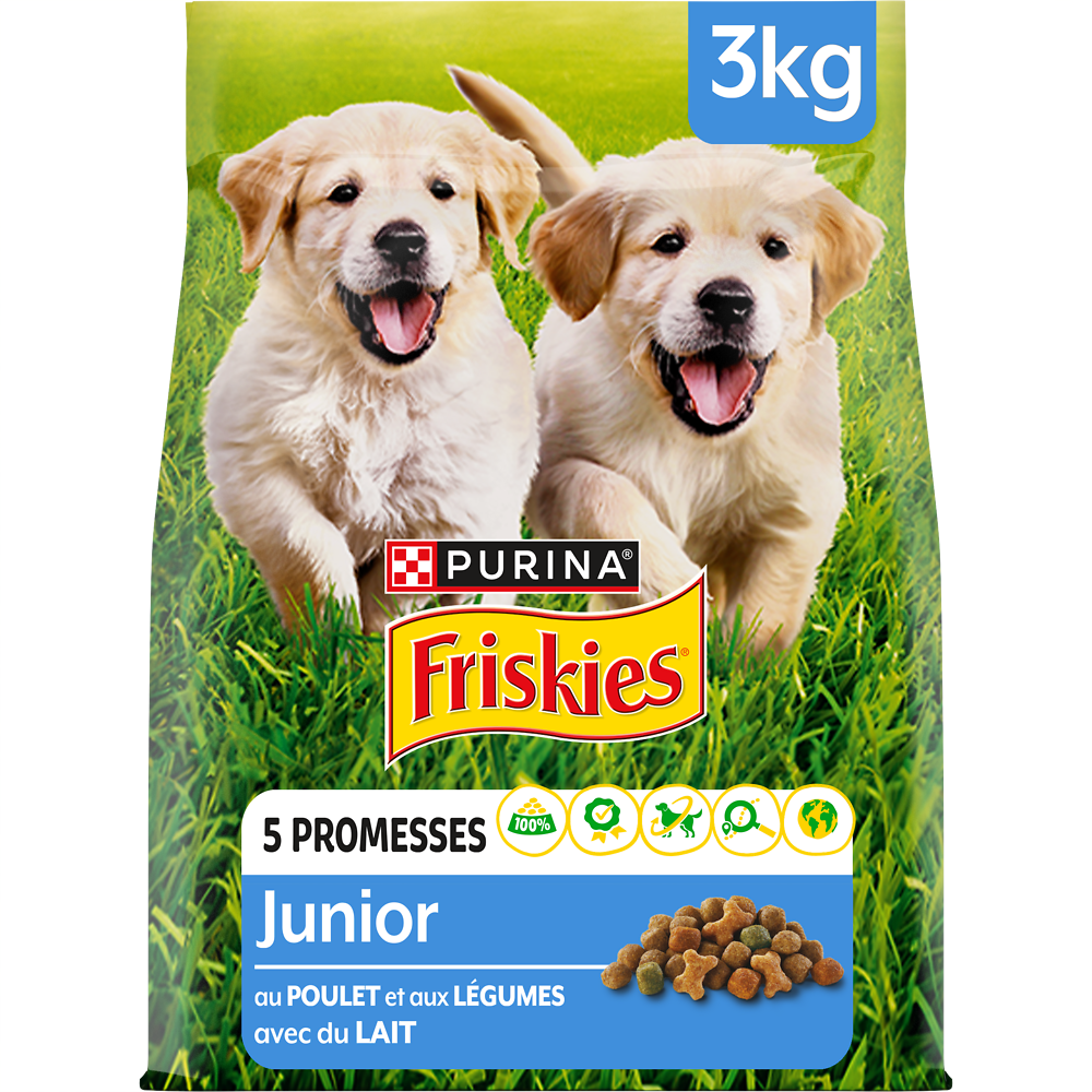 Croquettes pour chiots Junior Poulet FRISKIES - 3kg