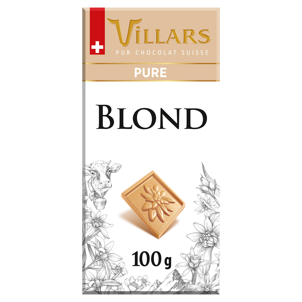 Chocolat blond pur VILLARS, Tablette de 100g