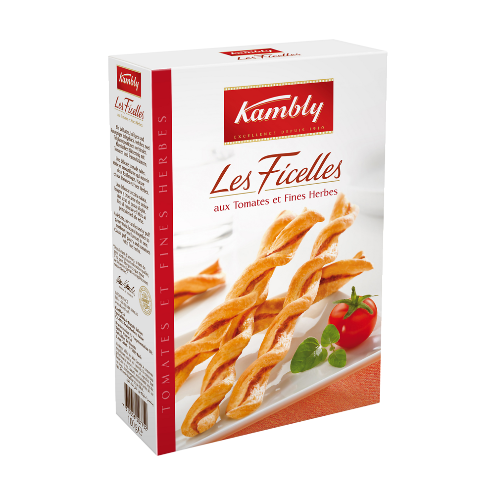 Ficelles à la tomate et aux fines herbes KAMBLY, 100g