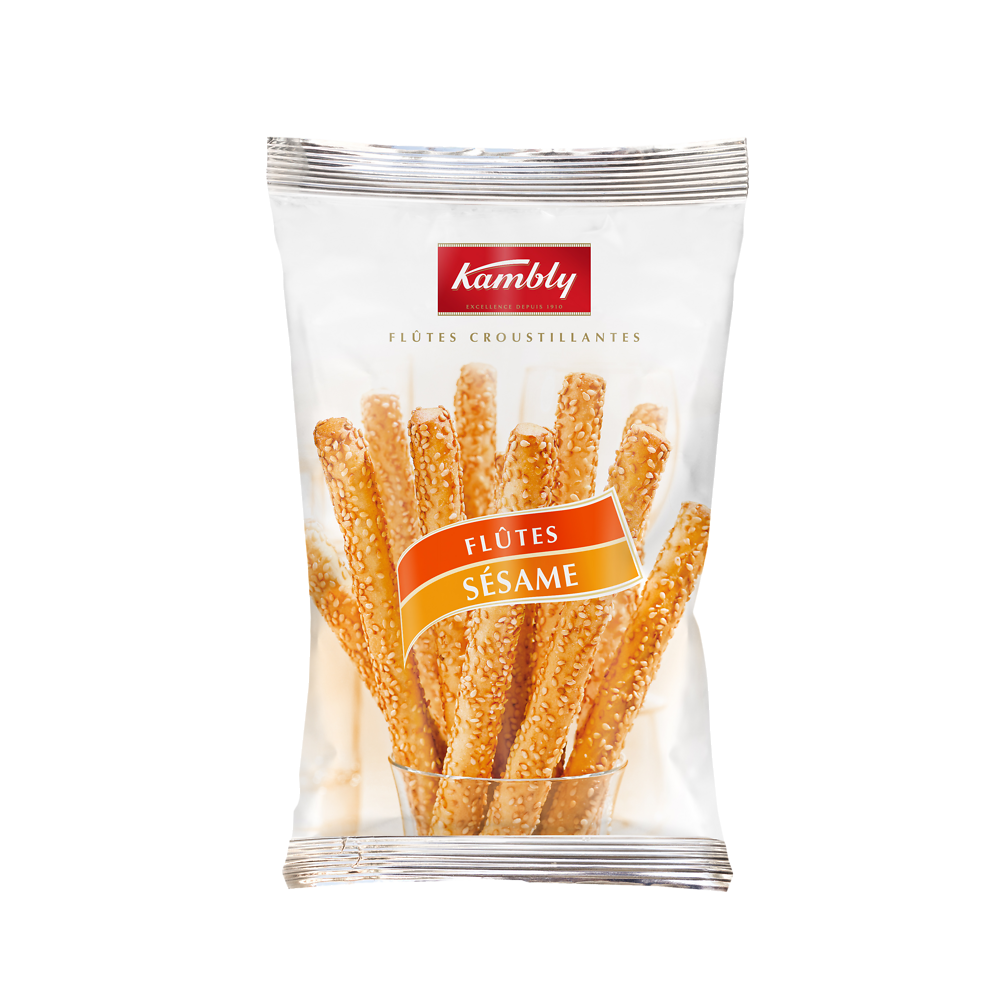 Flûtes au sésame KAMBLY, paquet de 125g