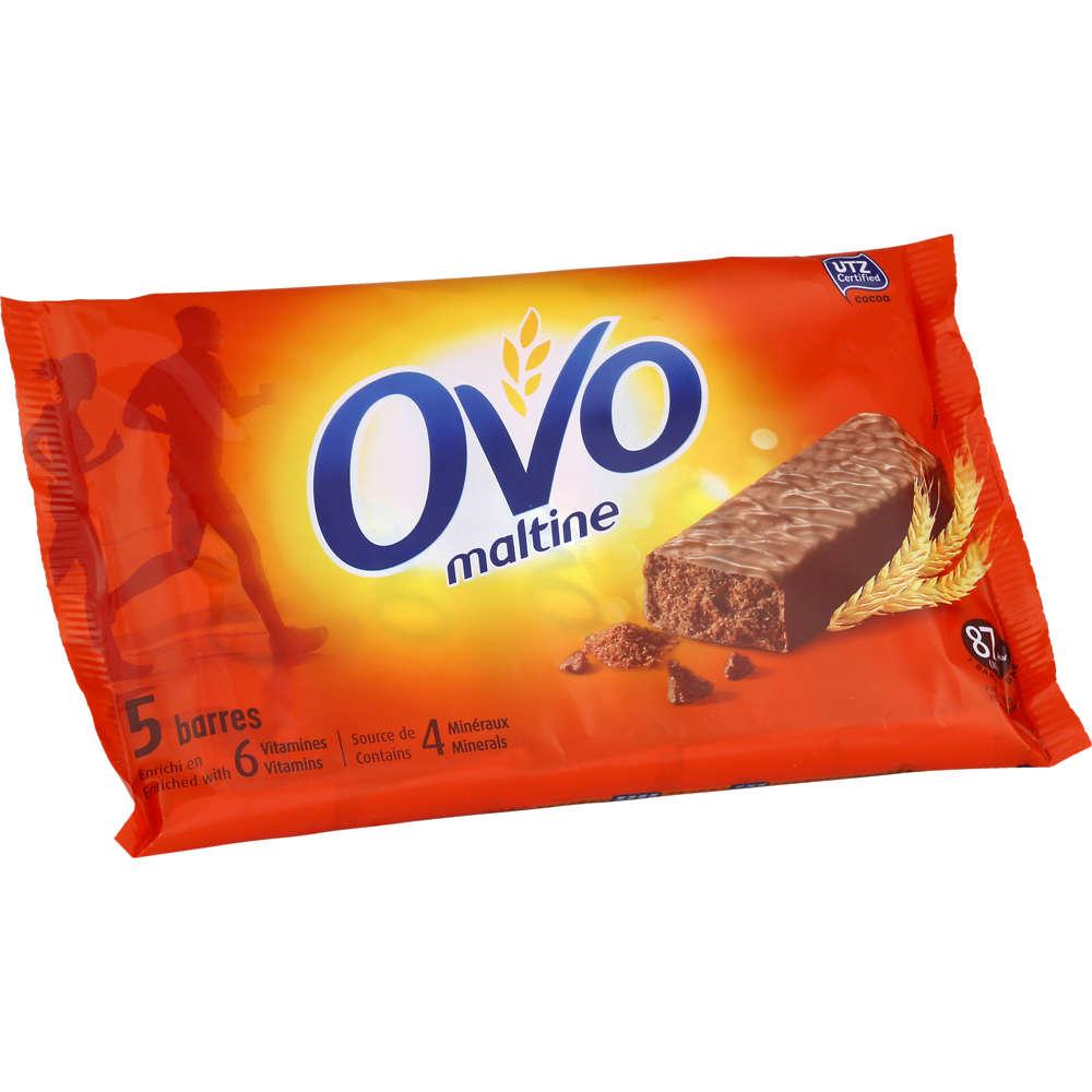 Barres énergétiques OVOMALTINE, 5x20g