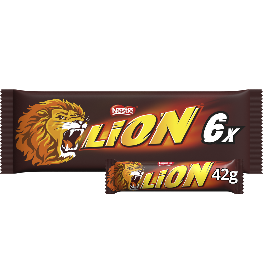 Barres de chocolat au lait LION - 6 barres de 42g