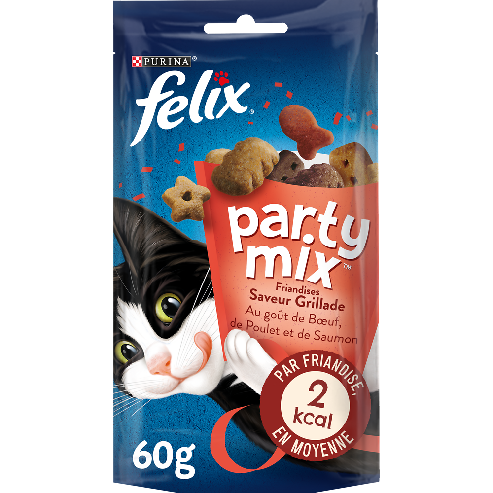 Friandises pour chat Party Mix Saveur Grillade FELIX - 60g