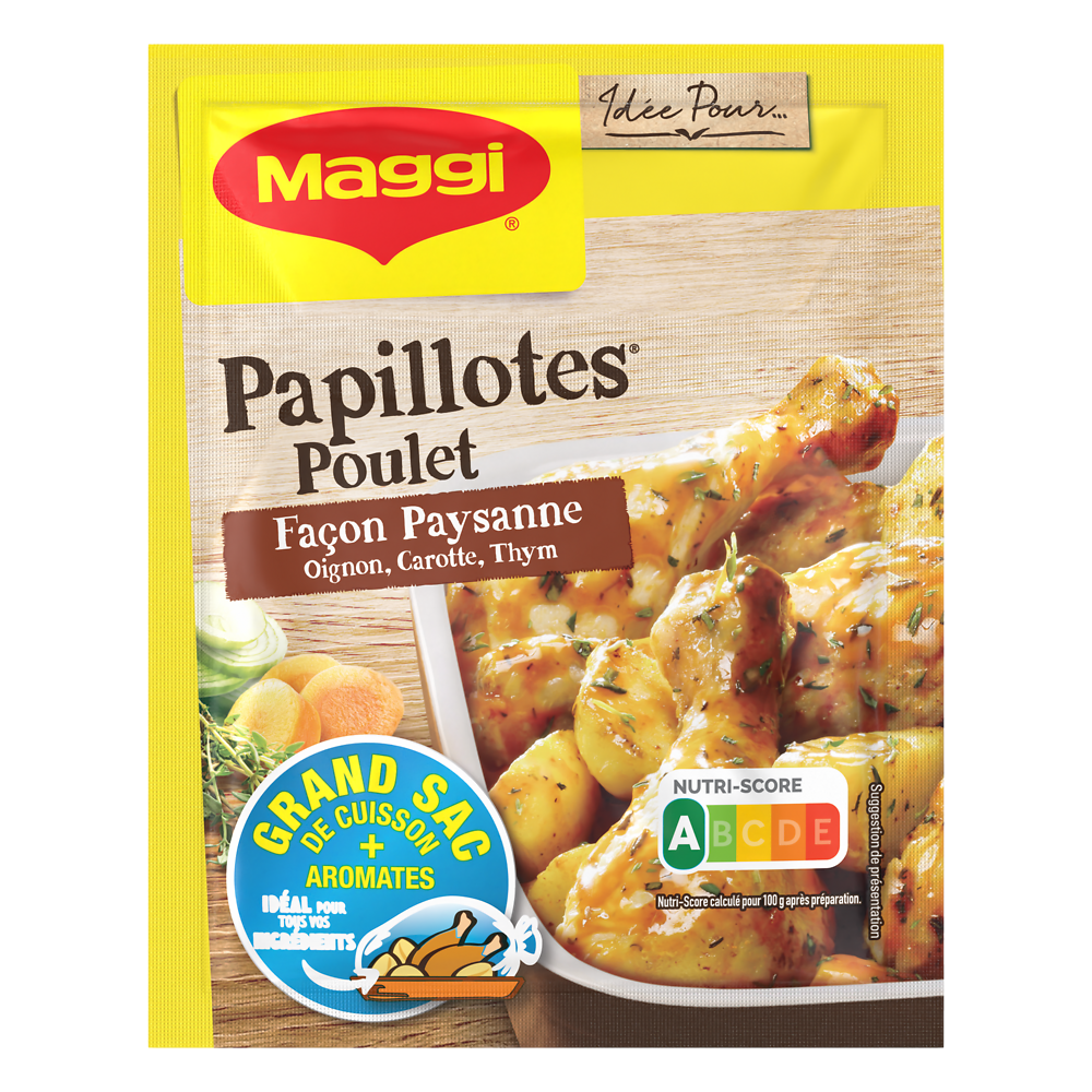 Assaisonnement papillottes Petits Mijotés Paysanne MAGGI, sachet de 32g