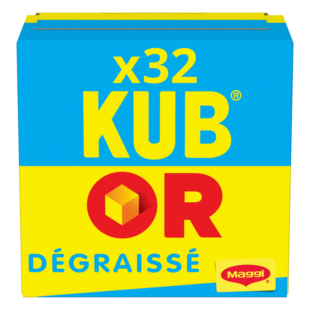 Bouillon cube dégraissé Kub Or MAGGI, boîte de 16 cubes, 128g