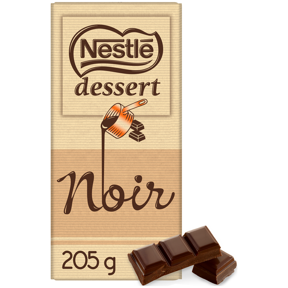 Chocolat noir pâtissier NESTLE DESSERT - Tablette 205g