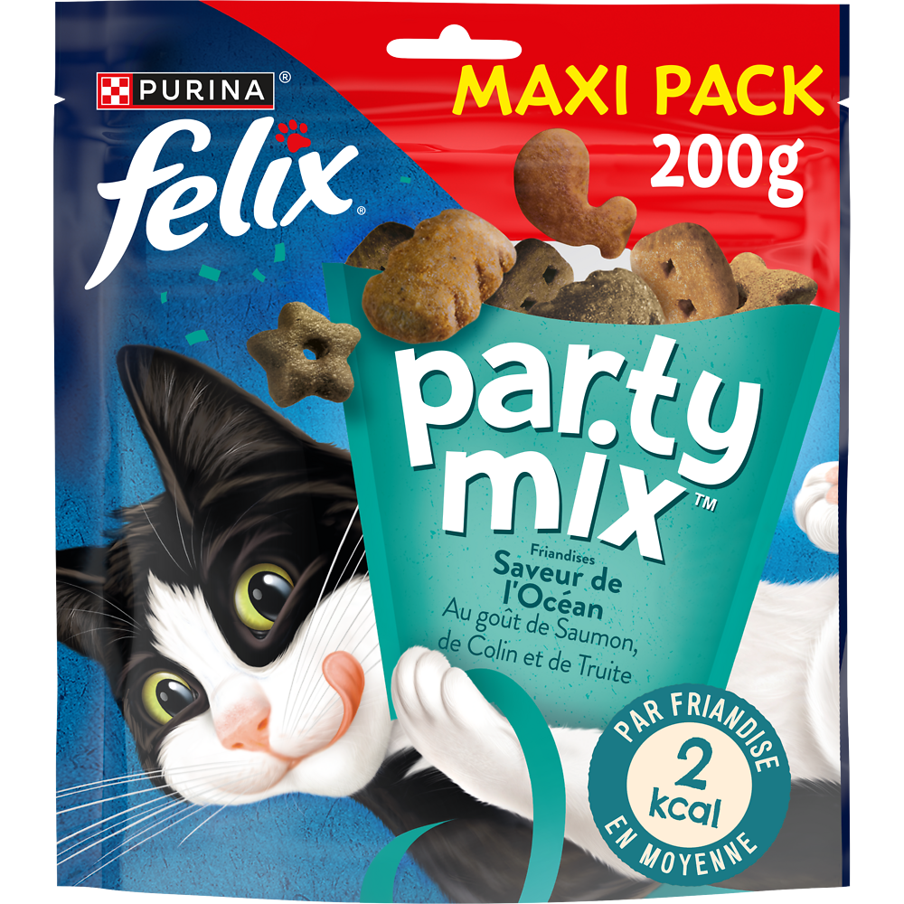 Friandises pour chat Party Mix Saveur de l'Océan FELIX - 200g