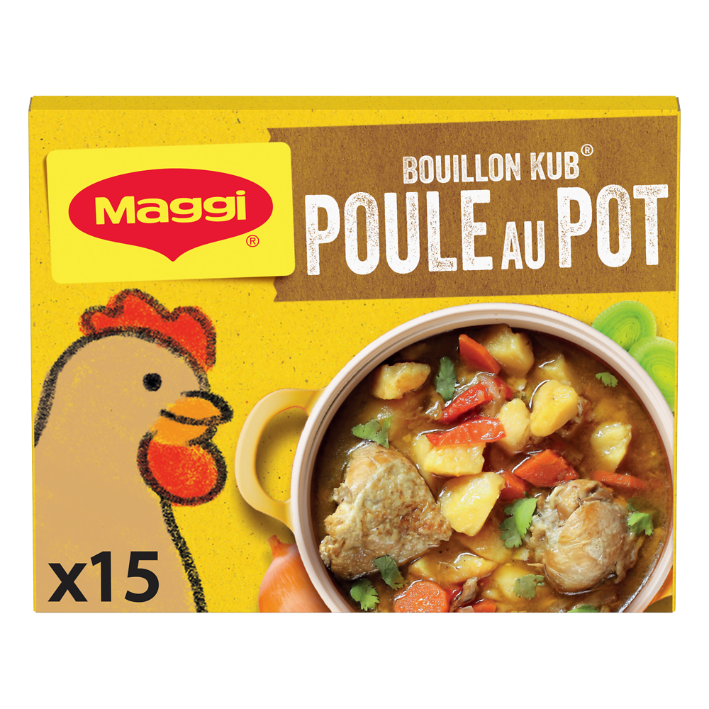 Bouillon cube Poule au pot MAGGI - boite de 15 cubes, 150g