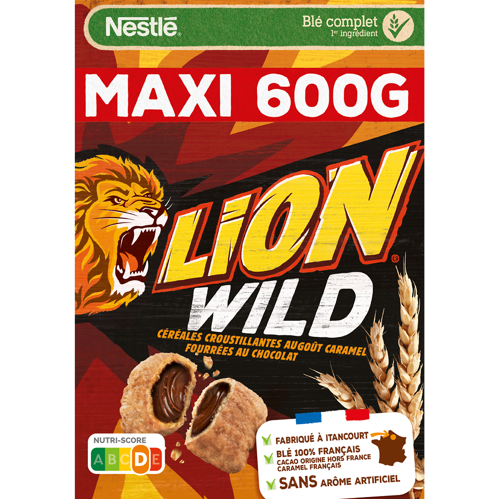 Céréales au caramel et chocolat LION WILD - 600g