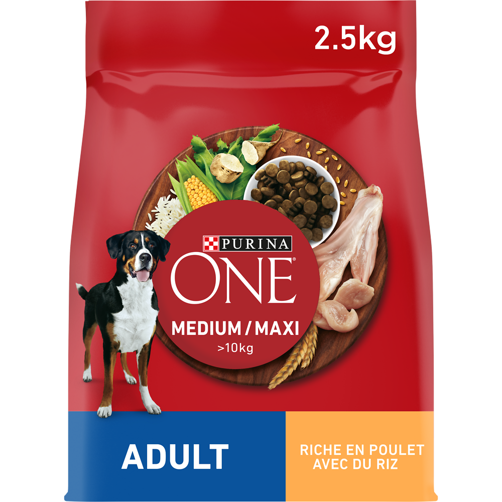 Croquettes pour moyen et grand chien Medium Maxi Poulet PURINA ONE - 2,5kg