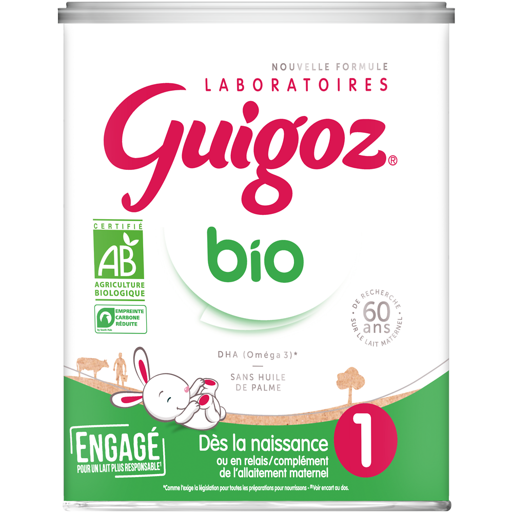 Lait infantile en poudre BIO 1er âge 0-6M GUIGOZ OPTIPRO - Boîte 800g