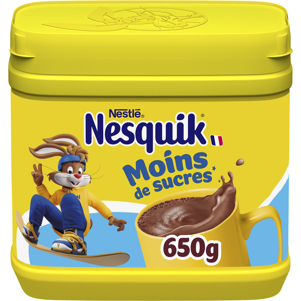 Poudre chocolatée Moins de sucres NESQUIK - Boite 650g