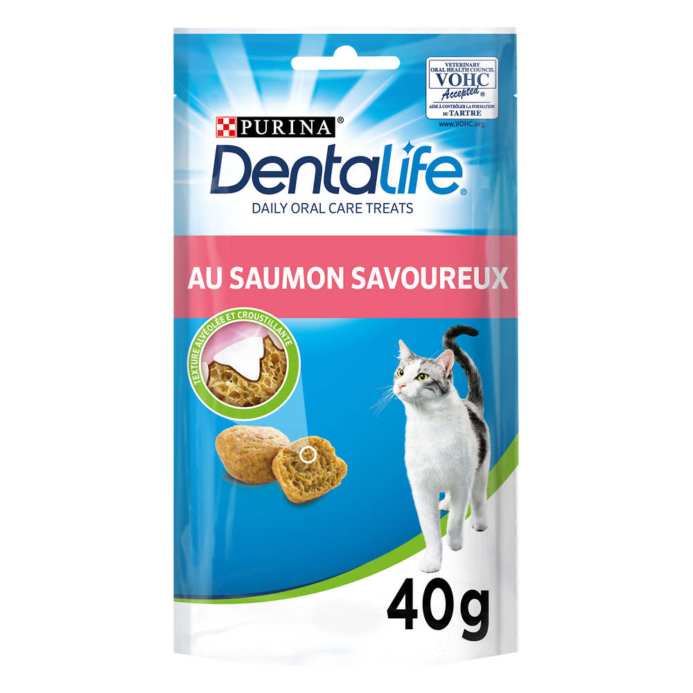 Friandises pour chat au Saumon DENTALIFE - 40g