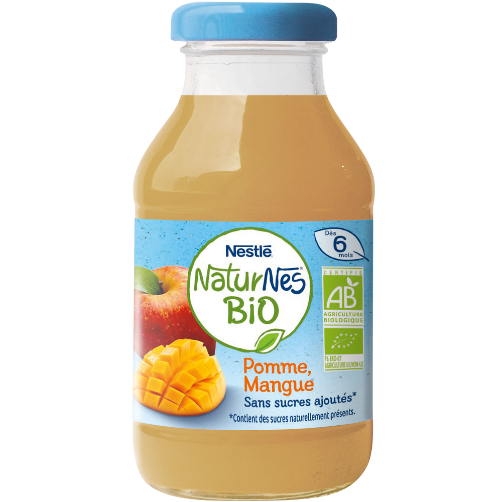 Jus pour bébé NATURNES Pomme mangue 6M+ NATURNES - 20cl