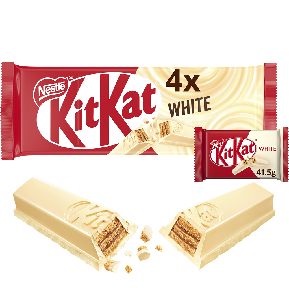 Barres avec enrobage blanc KITKAT - 4 barres de 41,5g