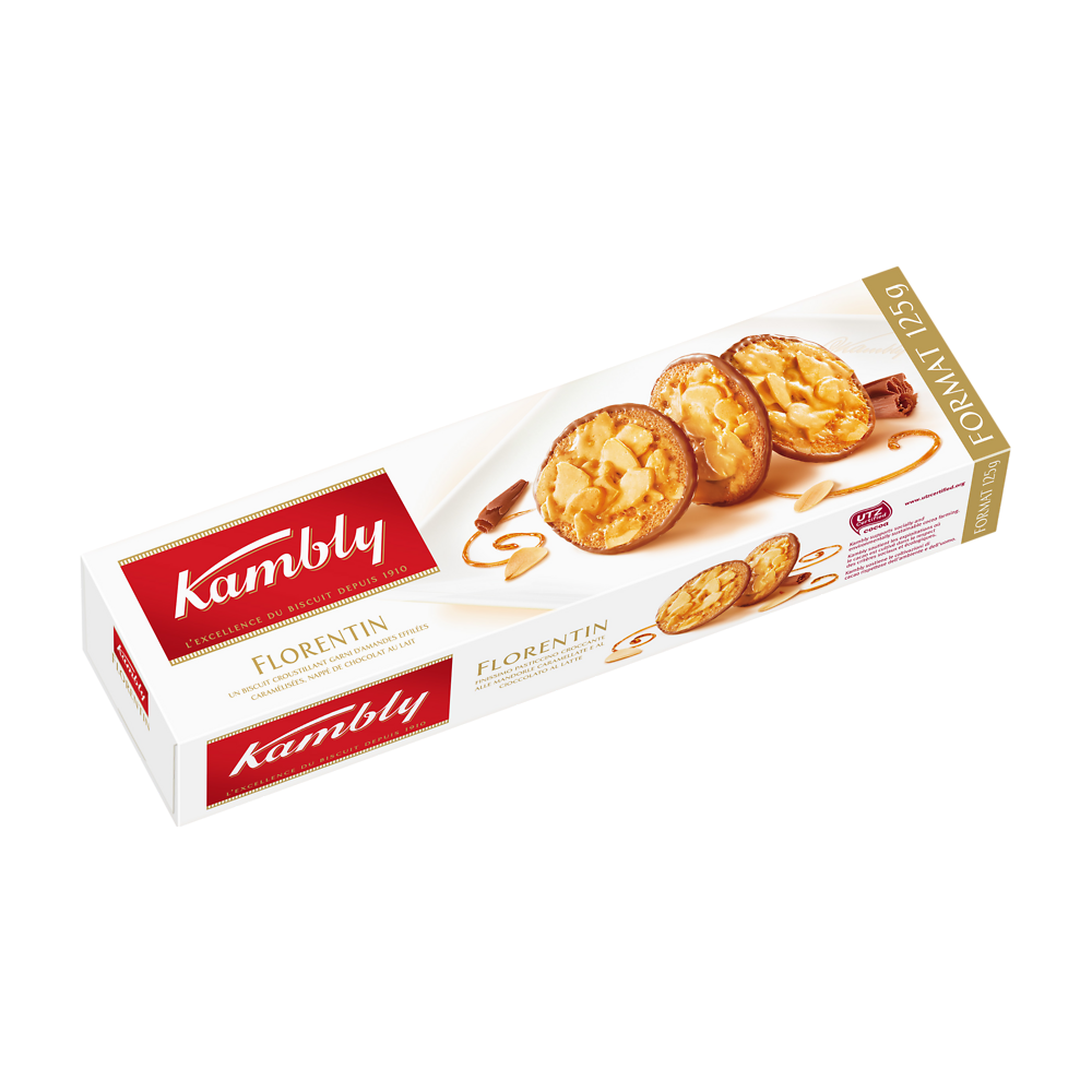 Biscuits suisses florentins aux amandes caramélisées KAMBLY, 125g