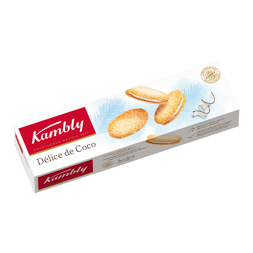 Biscuits Suisses Délice de coco KAMBLY, 80g