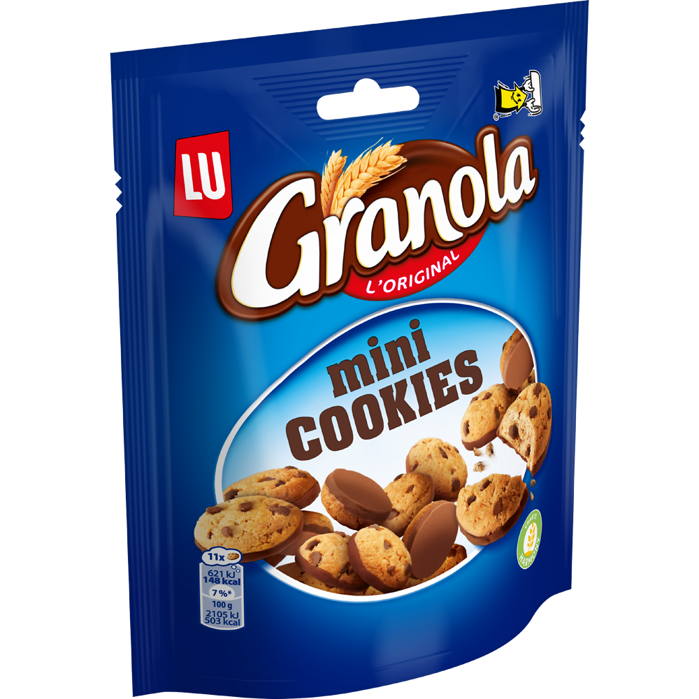 Biscuits mini cookies aux pépites de chocolat GRANOLA - Sachet de 110g