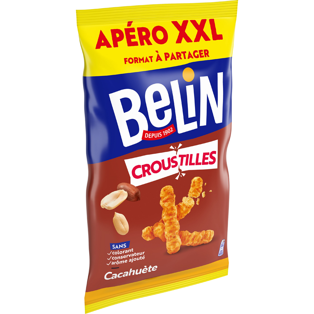 Biscuits apéritifs Croustilles cacahuètes BELIN - Sachet de 260g