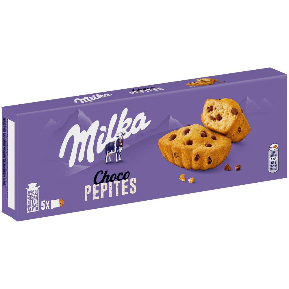 Gâteaux moëlleux aux pépites de chocolat MILKA - Boîte de 140g