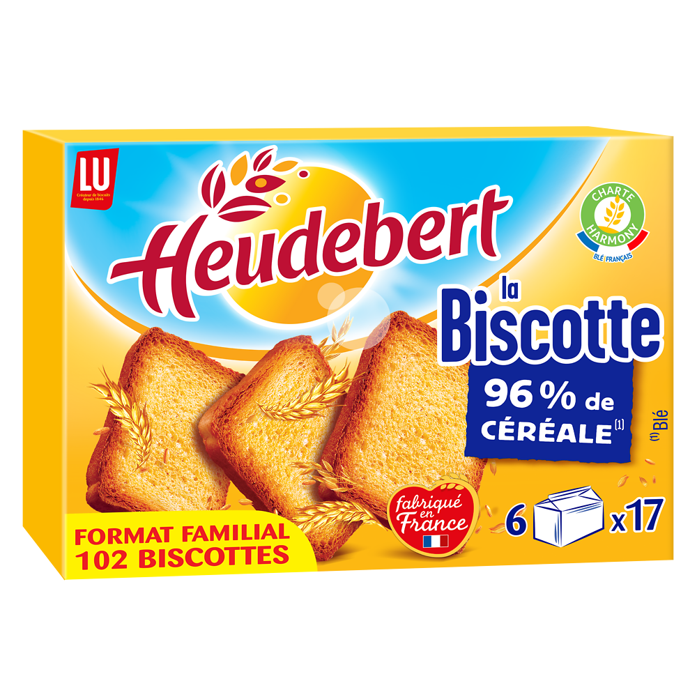 Biscottes HEUDEBERT - Paquet de 102 tranches - 830g