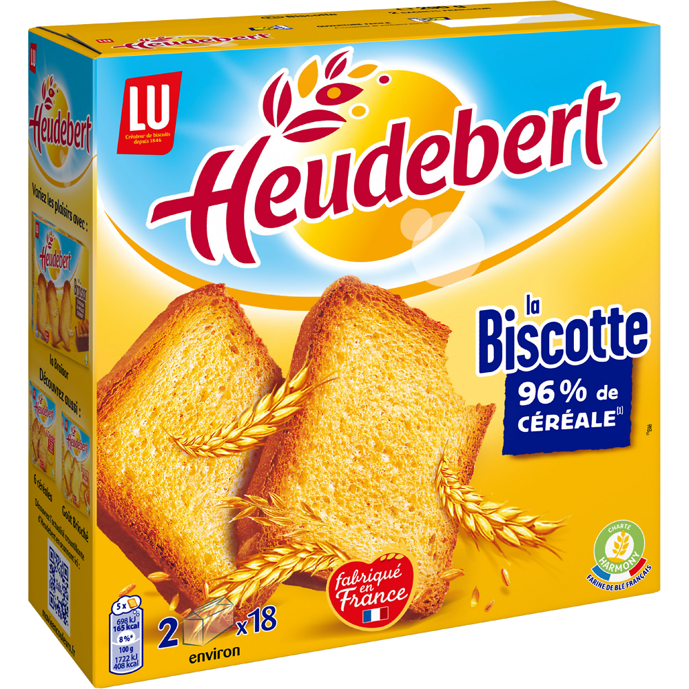 Biscottes HEUDEBERT - Paquet de 36 tranches - 290g