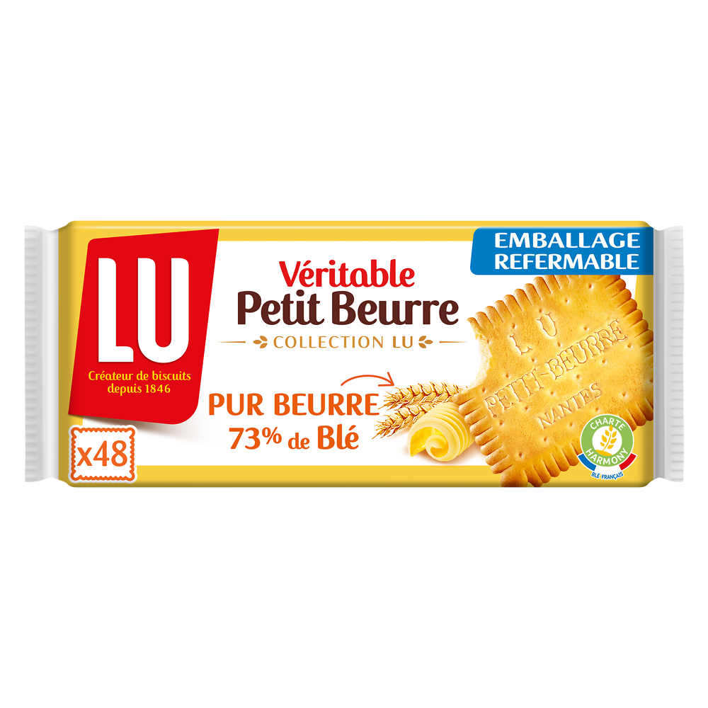 Biscuits Véritable Petit Beurre LU, paquet de 400g