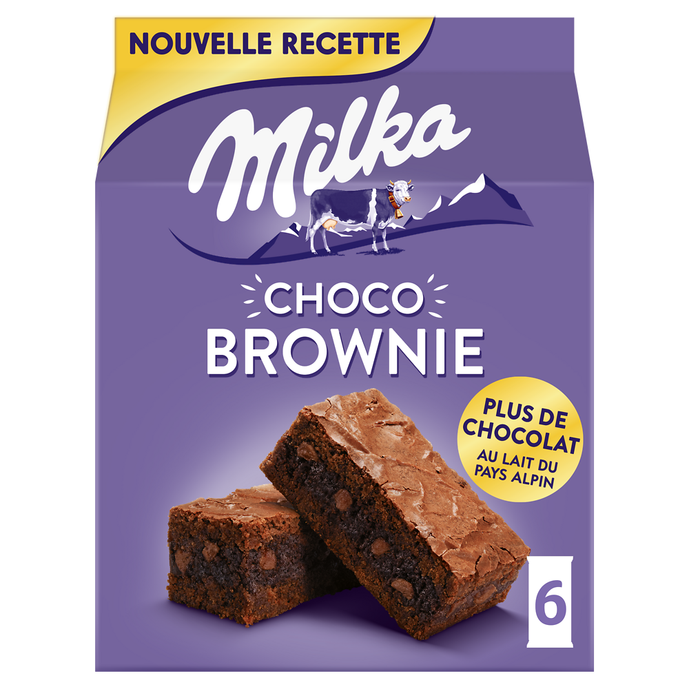 Gâteaux brownie au chocolat Choco Brownie MILKA - Boîte de 180g