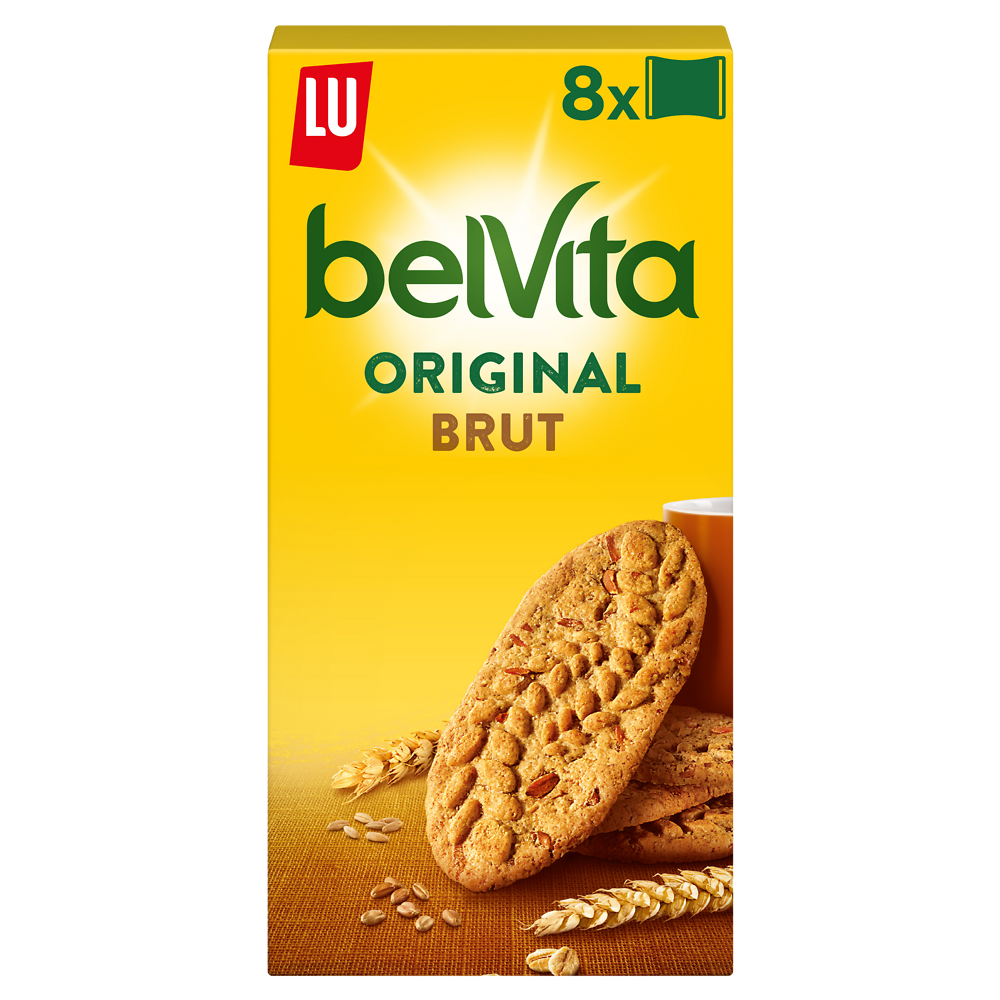 Biscuits petit déjeuner brut de céréales Belvita LU, paquet de 400g