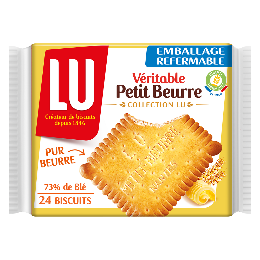 Biscuits Véritable Petit Beurre LU, paquet de 200g