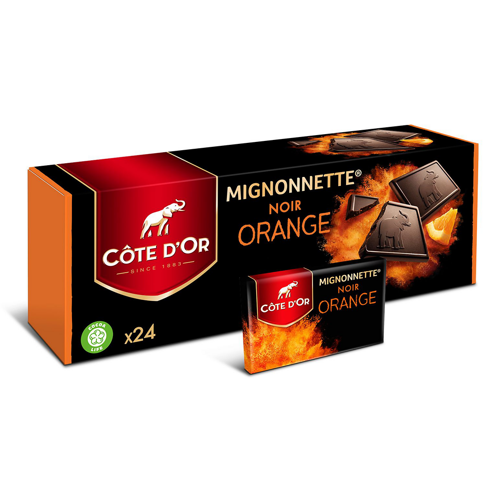 Chocolat noir orange mignonnettes COTE D'OR - Boîte de 24 - 240g