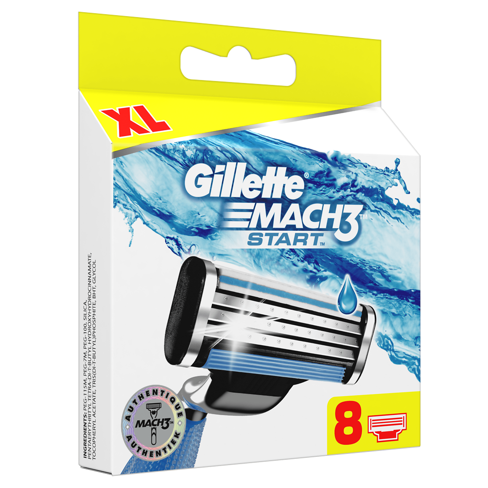 Lames pour rasoir masculin mach 3 classic GILLETTE, x8