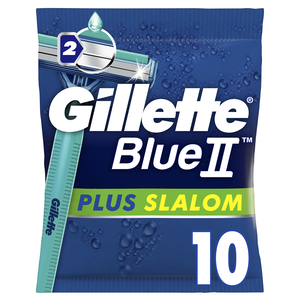 Rasoirs Blue II Plus Slalom jetables GILLETTE, x10