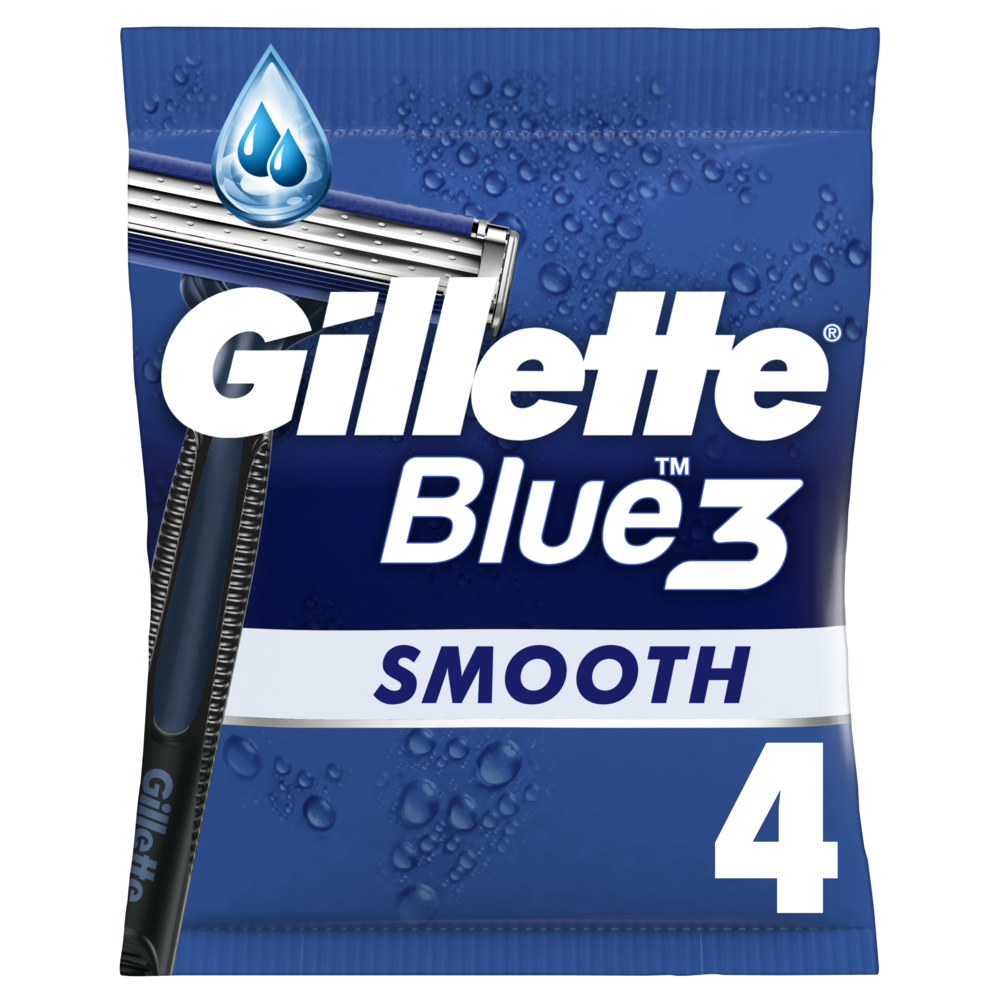 Rasoir jetables smooth Blue 3 GILLETTE x4