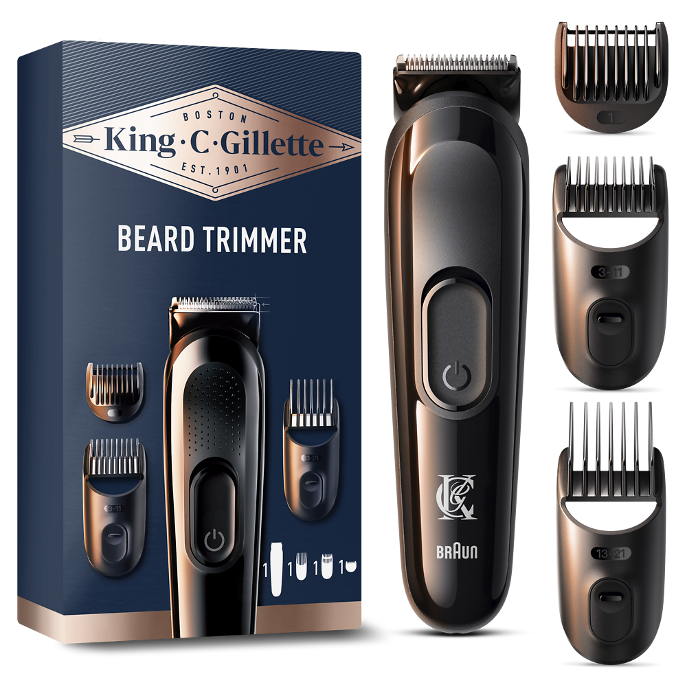 Tondeuse à barbe king c beardtrimmer GILLETTE  + 3 sabots