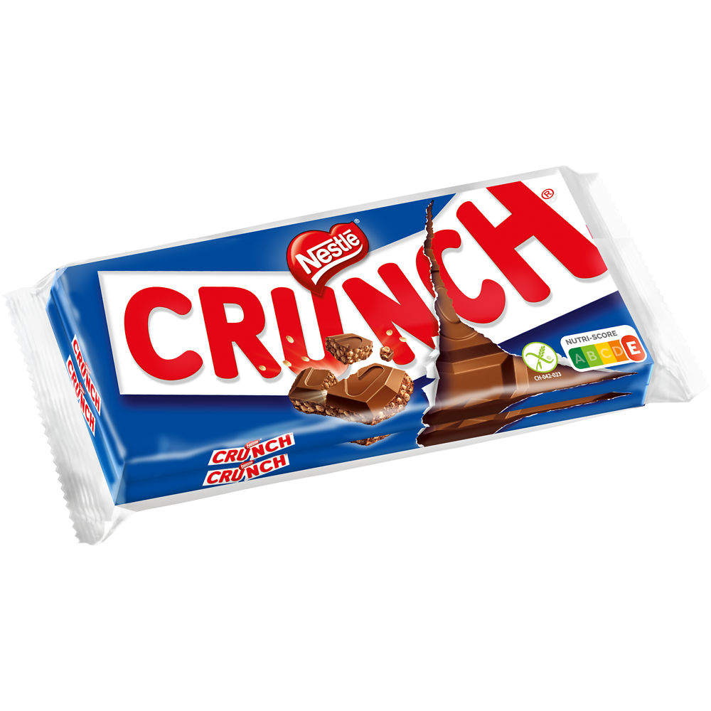 Chocolat lait et céréales croustillantes CRUNCH - 2 tablettes de 100g