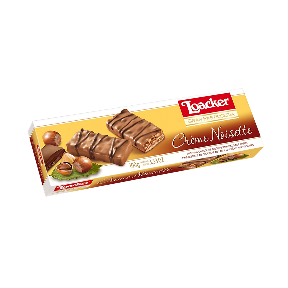 Biscuits Gran Pasticceria crème noisette LOACKER, paquet de 100g