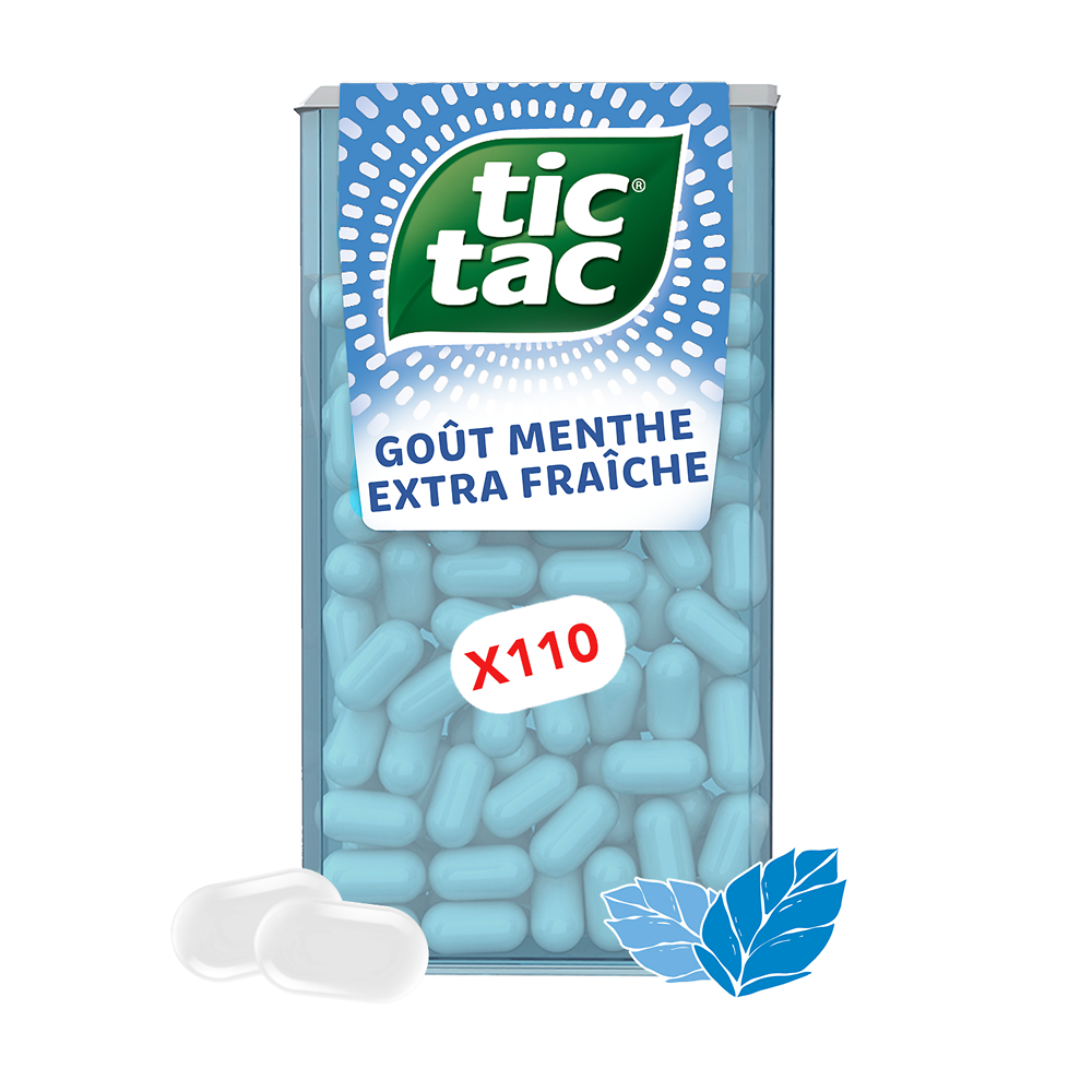 Bonbons TIC TAC x110 pastilles MENTHE EXTRA FRAÎCHE - 54g