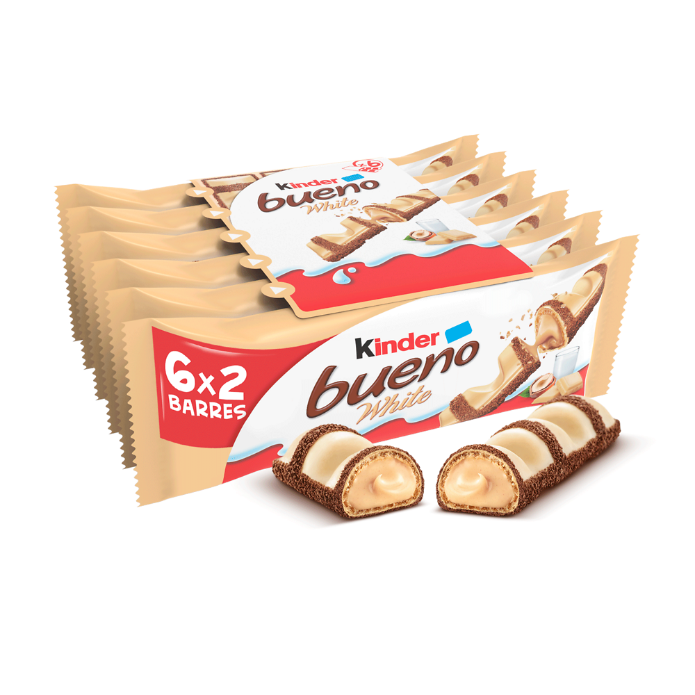 KINDER bueno white, x6 soit 234g