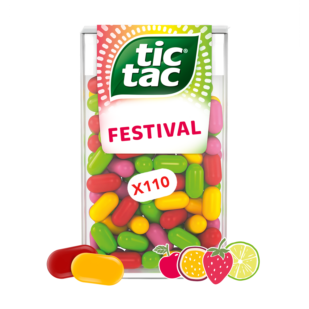 Bonbon TIC TAC festival, étui T110, 54g