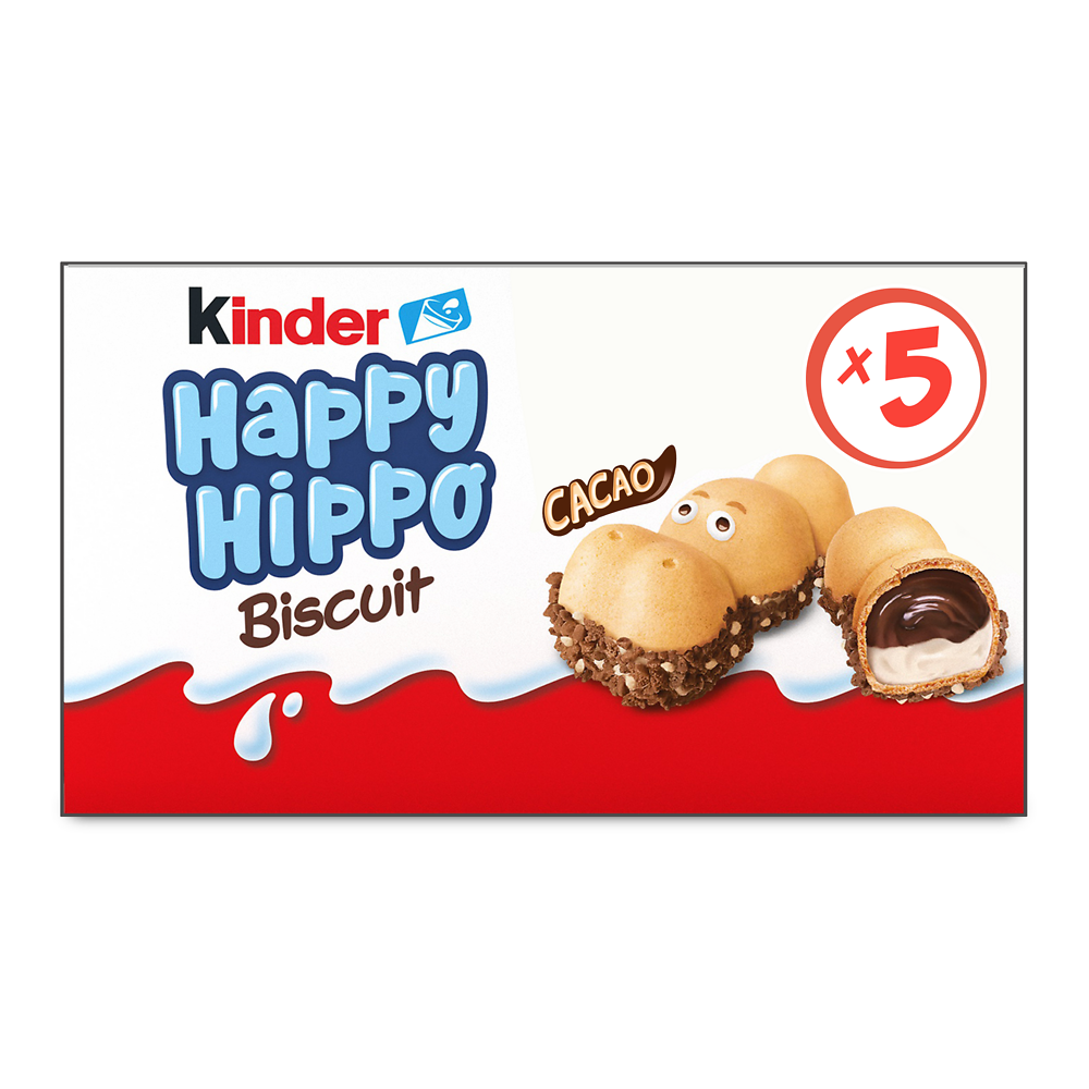 Biscuit Kinder Happy Hippo Cacao, 5 pièces, 104g