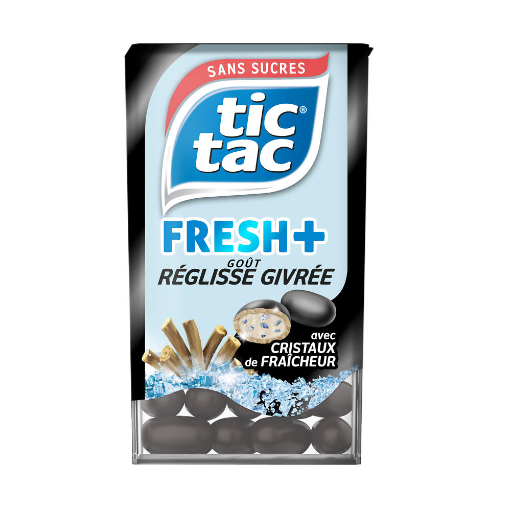 Bonbon TIC TAC fresh+ réglisse t55 41g