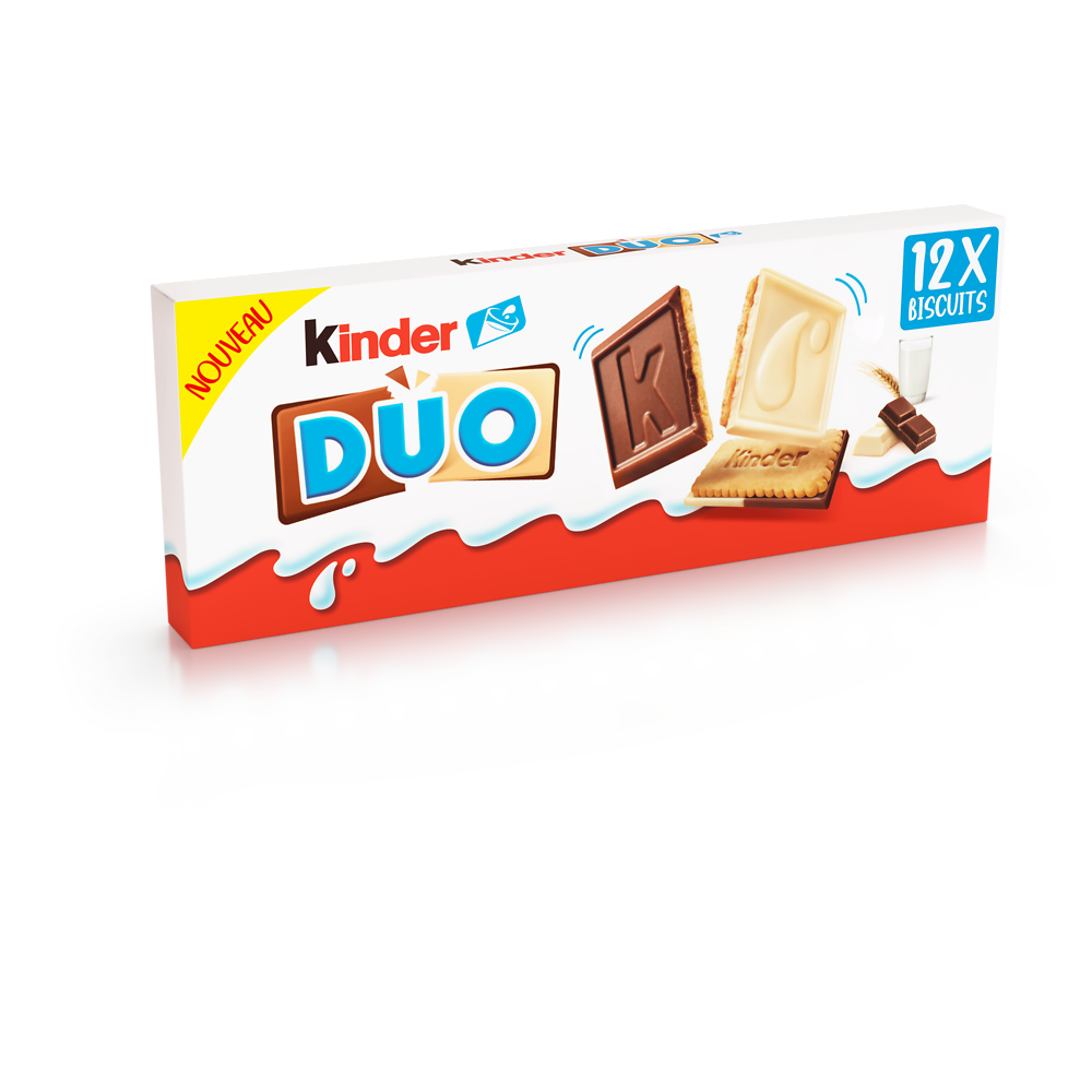 Biscuits KINDER Duo chocoalt lait et blanc x12 - 150g